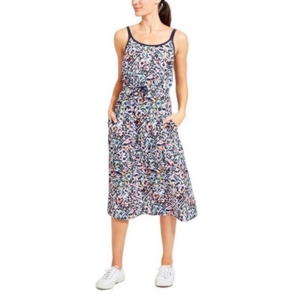 Athleta Sunbeam Easy Breezy Midi Dress Small Athletic Dress Rainbow